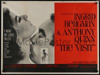 8p0697 VISIT British quad 1964 sexiest Ingrid Bergman wants to kill lover Anthony Quinnm rare!
