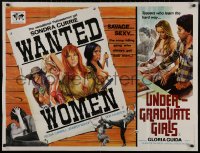 8p0698 WANTED WOMEN/UNDER-GRADUATE GIRLS British quad 1970s Jessi's Girls AND La Liceale!
