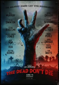 8p0359 DEAD DON'T DIE teaser DS Canadian 1sh 2019 Jarmusch, all star cast, hand rising from grave!