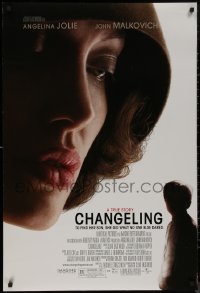 8p0807 CHANGELING DS 1sh 2008 extreme close-up of Angelina Jolie, Clint Eastwood directed!