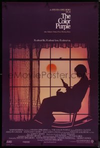 8p0815 COLOR PURPLE advance 1sh 1985 Steven Spielberg, Whoopi Goldberg, from Alice Walker novel!
