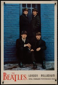 8p0176 BEATLES: LONDON PALLADIUM 26x38 commercial poster 1980s John, Paul, George & Ringo!