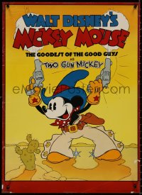 8p0205 TWO-GUN MICKEY 20x28 commercial poster 1970s cowboy Mickey Mouse is goodest of the good guys!
