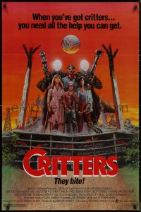8p0822 CRITTERS 1sh 1986 great completely different art of cast & monsters by Ken Barr!