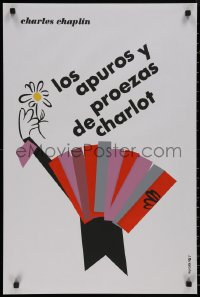 8p0165 LOS APUROS Y PROEZAS DE CHARLOT Cuban R1990s great artwork by Ayala!