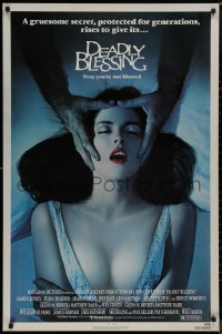 8p0835 DEADLY BLESSING 1sh 1981 Wes Craven, a gruesome secret protected for generations rises!