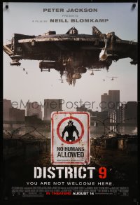 8p0840 DISTRICT 9 advance DS 1sh 2009 Neill Blomkamp, cool image of spaceship, no humans allowed!