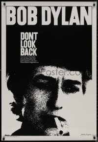 8p0843 DON'T LOOK BACK 1sh R1998 D.A. Pennebaker, c/u of Bob Dylan with cigarette in mouth!
