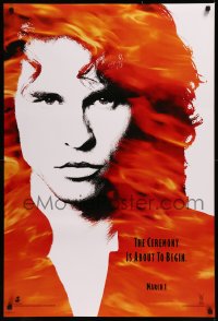8p0844 DOORS teaser 1sh 1990 cool image of Val Kilmer as Jim Morrison, directed by Oliver Stone!