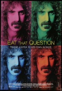 8p0850 EAT THAT QUESTION DS 1sh 2016 Frank Zappa in His Own Words, cool images of the star!