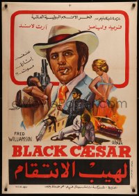 8p0451 BLACK CAESAR Egyptian poster 1978 AIP Williamson different Aziz blaxploitation art!
