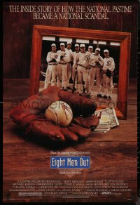 8p0852 EIGHT MEN OUT 1sh 1988 John Sayles, John Cusack, Chicago Black Sox, baseball!
