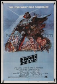 8p0853 EMPIRE STRIKES BACK style B NSS style 1sh 1980 George Lucas classic, art by Tom Jung!