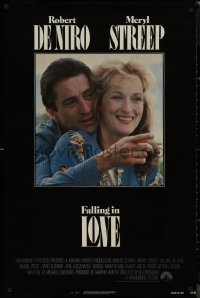 8p0860 FALLING IN LOVE 1sh 1984 romantic close-up of Robert De Niro & Meryl Streep!