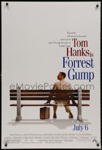 8p0872 FORREST GUMP advance 1sh 1994 Tom Hanks sits on bench, Robert Zemeckis classic!