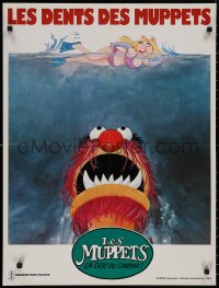 8p0373 MUPPETS GO HOLLYWOOD French 23x31 1980 Jim Henson, completely different Jaws parody art!