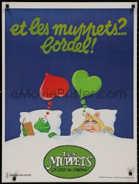 8p0370 MUPPETS GO HOLLYWOOD French 23x31 1980 Jim Henson, different, parody of Tenderness My Fanny!