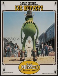 8p0369 MUPPETS GO HOLLYWOOD French 23x31 1980 Jim Henson, cowboy western parody with Kermit!