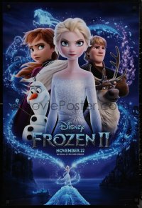 8p0881 FROZEN II advance DS 1sh 2019 Walt Disney sequel, Kristen Bell, Menzel, great cast montage!!
