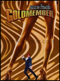 8p0894 GOLDMEMBER foil teaser DS 1sh 2002 Mike Myers as Austin Powers between sexy legs!