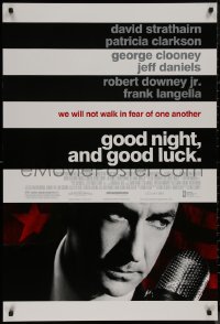 8p0897 GOOD NIGHT & GOOD LUCK DS 1sh 2005 George Clooney, David Strathairn as Edward R. Murrow!