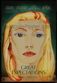8p0902 GREAT EXPECTATIONS teaser DS 1sh 1998 close-up artwork of Gwyneth Paltrow, Dickens!