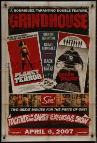 8p0906 GRINDHOUSE advance DS 1sh 2007 Rodriguez & Quentin Tarantino, Planet Terror & Death Proof!