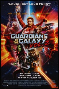 8p0126 GUARDIANS OF THE GALAXY VOL. 2 26x40 video poster 2017 Chris Pratt, Saldana, cast image!