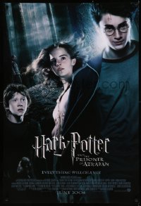 8p0922 HARRY POTTER & THE PRISONER OF AZKABAN int'l advance DS 1sh 2004 Radcliffe & cast in forest!