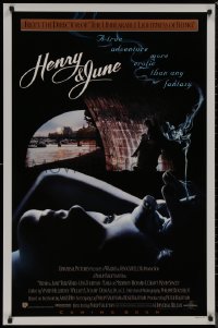 8p0934 HENRY & JUNE int'l advance 1sh 1990 Uma Thurman, the first movie with NC-17 rating!