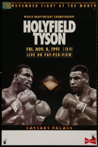 8p0939 HOLYFIELD VS TYSON TV 1sh 1991 World Heavyweight Championship boxing, the fight that never was!