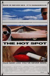 8p0945 HOT SPOT DS 1sh 1990 cool close up smoking & Cadillac image, directed by Dennis Hopper!