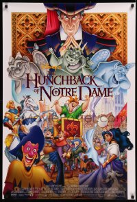 8p0950 HUNCHBACK OF NOTRE DAME DS 1sh 1996 Walt Disney, Victor Hugo, art of cast on parade!