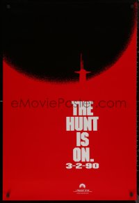 8p0951 HUNT FOR RED OCTOBER teaser 1sh 1990 Russian submarine captain Sean Connery, hunt is on!