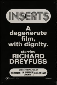 8p0960 INSERTS style B teaser 1sh 1976 x-rated Richard Dreyfuss, a degenerate film with dignity!