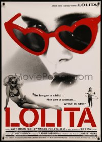 8p0430 LOLITA Japanese 29x41 R1990s Kubrick classic, Sue Lyon with heart sunglasses & lollipop!