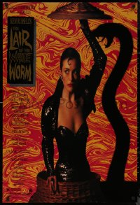 8p1000 LAIR OF THE WHITE WORM 1sh 1988 Ken Russell, image of sexy Amanda Donohoe with snake shadow!