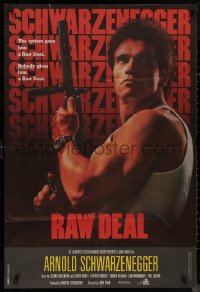 8p0394 RAW DEAL Lebanese 1986 Arnold Schwarzenegger w/ wild hair style not seen in the film!