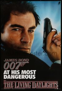 8p1018 LIVING DAYLIGHTS int'l teaser 1sh 1987 Timothy Dalton as the most dangerous James Bond ever!