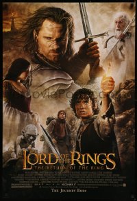 8p1019 LORD OF THE RINGS: THE RETURN OF THE KING advance 1sh 2003 Jackson, cast montage!