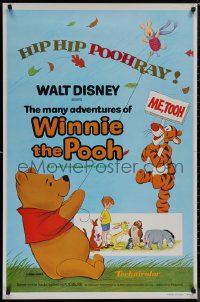 8p1037 MANY ADVENTURES OF WINNIE THE POOH 1sh 1977 and Tigger too, plus three great shorts!