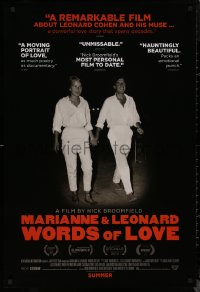 8p1038 MARIANNE & LEONARD WORDS OF LOVE advance DS 1sh 2019 Marianne Ihlen, Leonard Cohen!