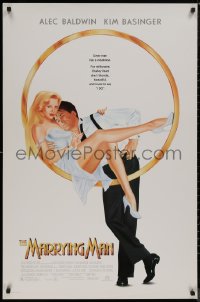 8p1041 MARRYING MAN DS 1sh 1991 cool romantic artwork of Alec Baldwin & sexy Kim Basinger!