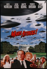 8p1043 MARS ATTACKS! int'l advance 1sh 1996 directed by Tim Burton, Jack Nicholson, top cast!