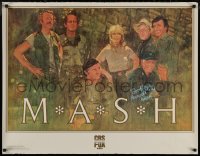 8p0129 MASH 28x36 video poster 1983 art of Alan Alda, Loretta Swit, Farrell, Rogers, top cast!