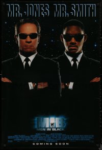 8p1047 MEN IN BLACK int'l advance DS 1sh 1997 Will Smith & Tommy Lee Jones protecting the Earth!
