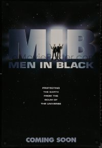 8p1048 MEN IN BLACK teaser DS 1sh 1997 Will Smith & Tommy Lee Jones protecting the Earth!