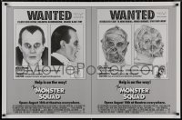 8p1062 MONSTER SQUAD advance 1sh 1987 wacky wanted poster mugshot images of Dracula & the Mummy!