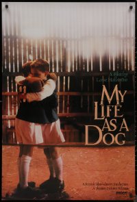 8p1072 MY LIFE AS A DOG 1sh 1987 Lasse Hallstrom's Mitt liv som hund, cute image of kids!