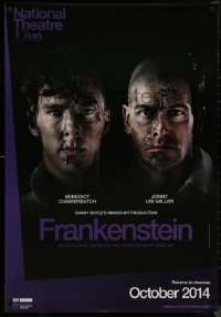 8p1076 NATIONAL THEATRE LIVE: FRANKENSTEIN teaser 1sh R2014 Cumberbatch & Miller switch roles!
